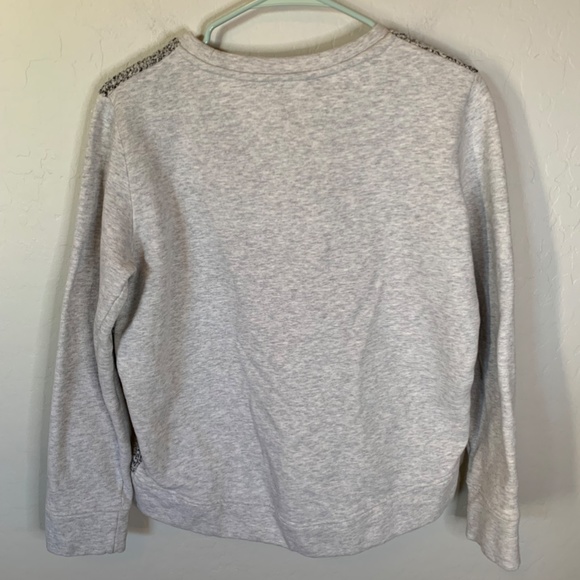 Athleta | Heathered Gray and Black Wool Blend Crew Neck Sweater Size Small - Picture 5 of 7